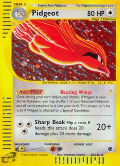 Pidgeot — Expedition Base Set (2002), illustrated by Tomokazu Komiya