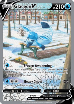 Glaceon V — Evolving Skies (2021), illustrated by Narumi Sato