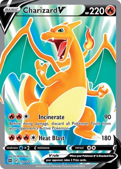 Charizard V — Brilliant Stars (2022), illustrated by N-DESIGN Inc.